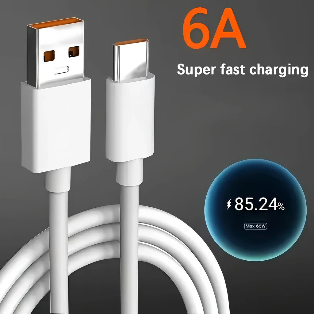 120W 6A USB-C Fast Charging Cable | 3/5/10 Pack Android