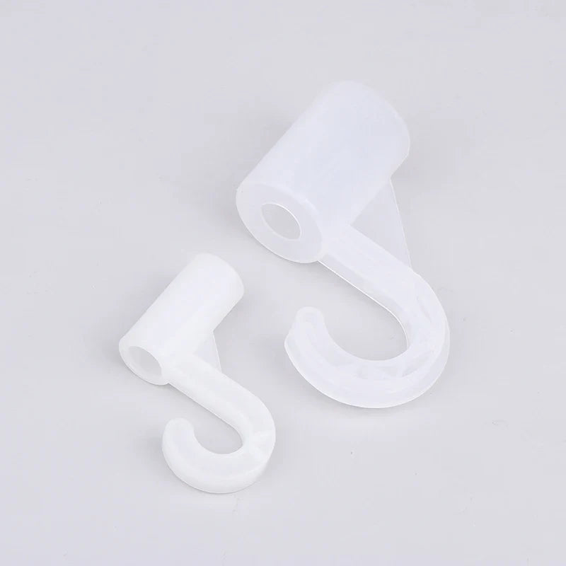 10-Pack Plastic Hooks – Wardrobe, Shelf, Tent & DIY Fittings