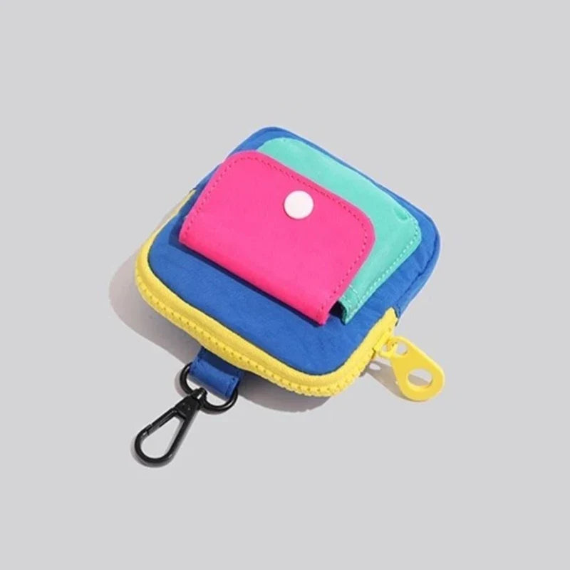 Canvas Zipper Coin Purse – Mini Wallet & Keyring Pouch