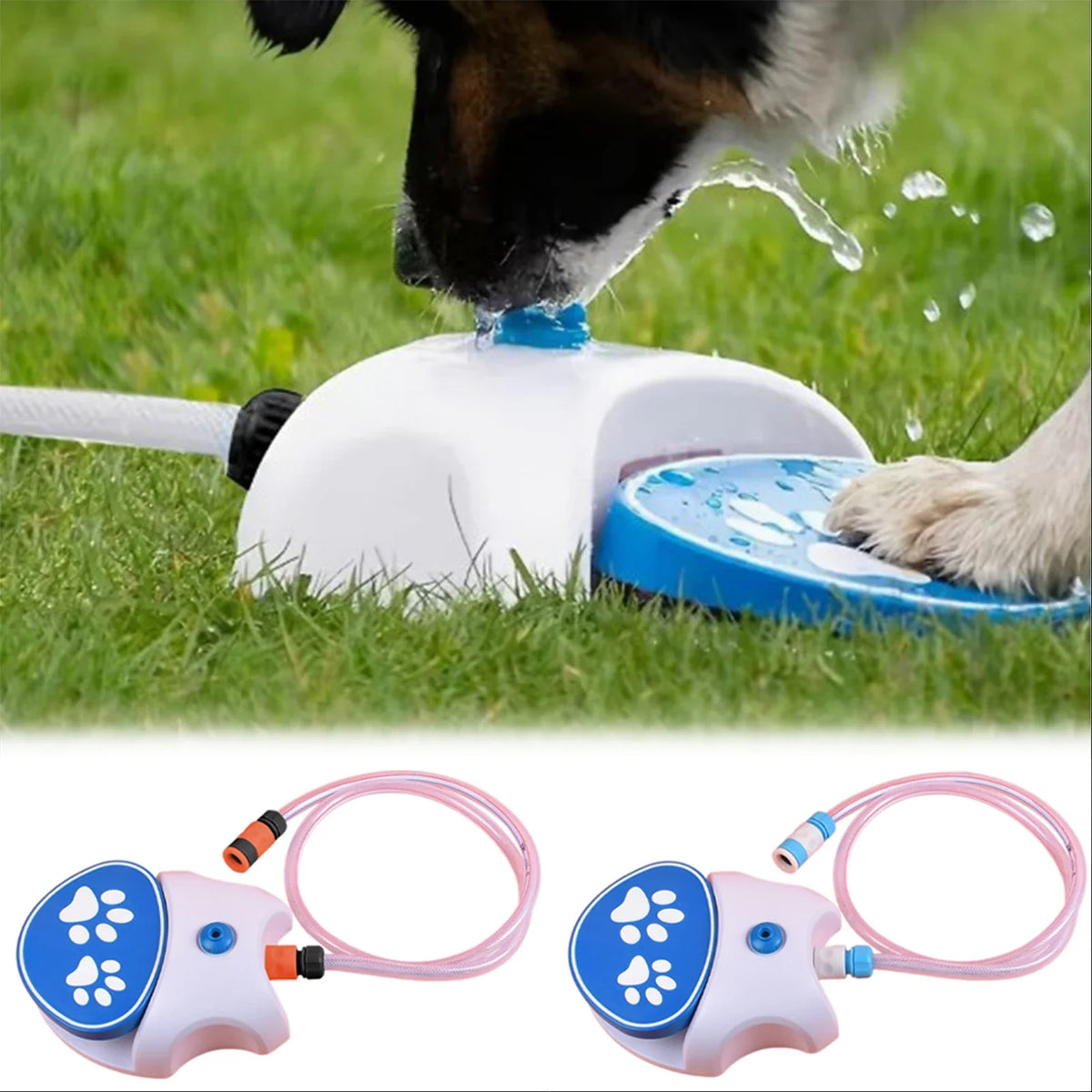 Step-On Dog Water Sprinkler | Paw-Activated Outdoor Pet Fountain