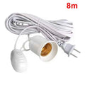 5 8M Lamp Bases Universal Switch Led Bulb Socket Adapter Suspension