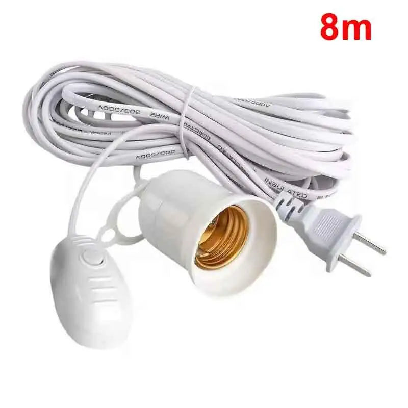 5 8M Lamp Bases Universal Switch Led Bulb Socket Adapter Suspension