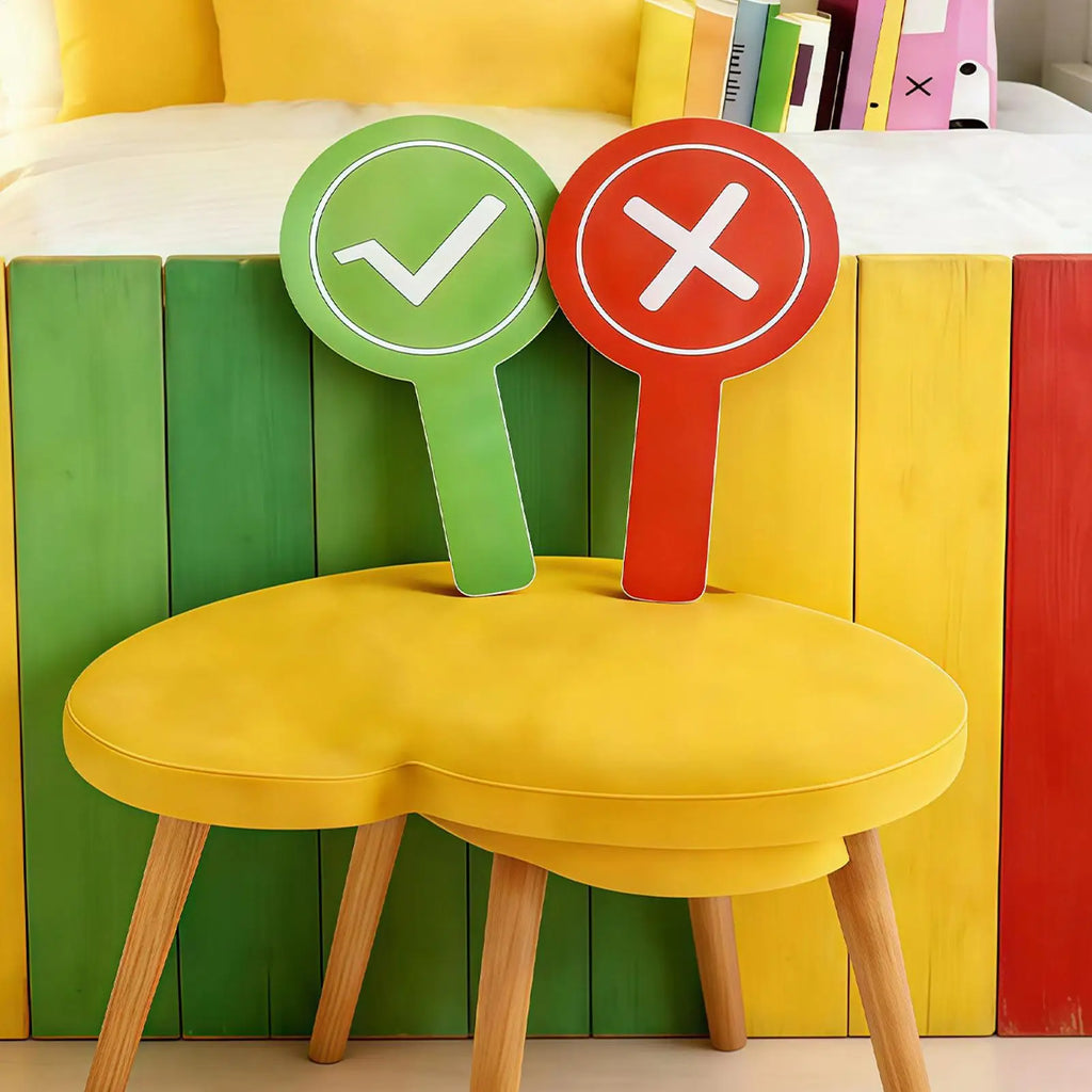 Double-Sided Yes No Voting Paddles for Classroom & Games