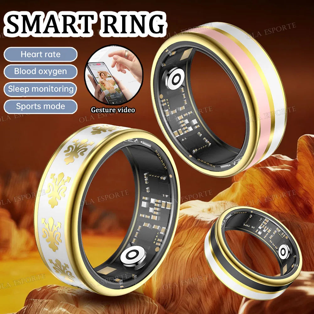 Bluetooth Smart Ring – Heart Rate, SpO₂ & Sleep Tracker