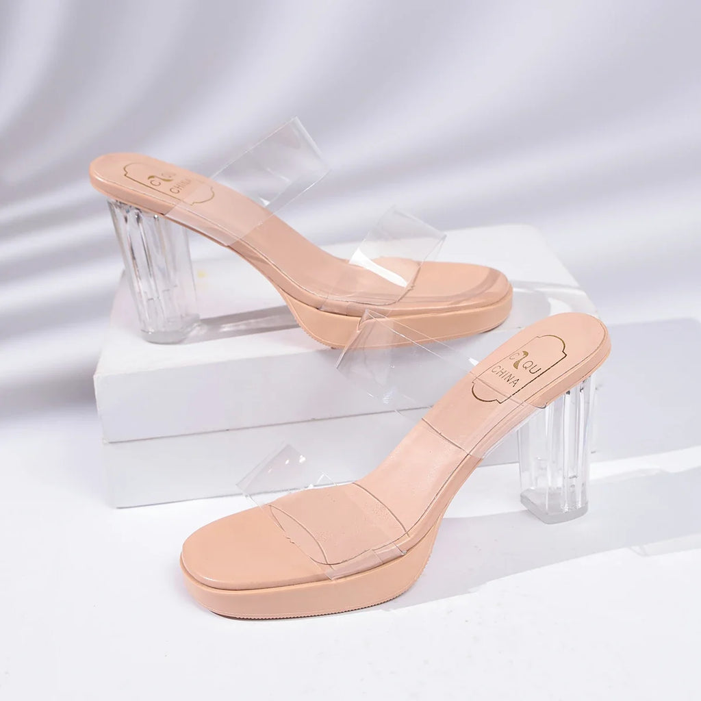 Women's Platform High Heel Rivet Sandals – Peep Toe Pumps