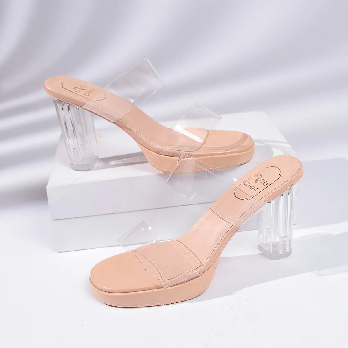 Women's Platform High Heel Rivet Sandals – Peep Toe Pumps