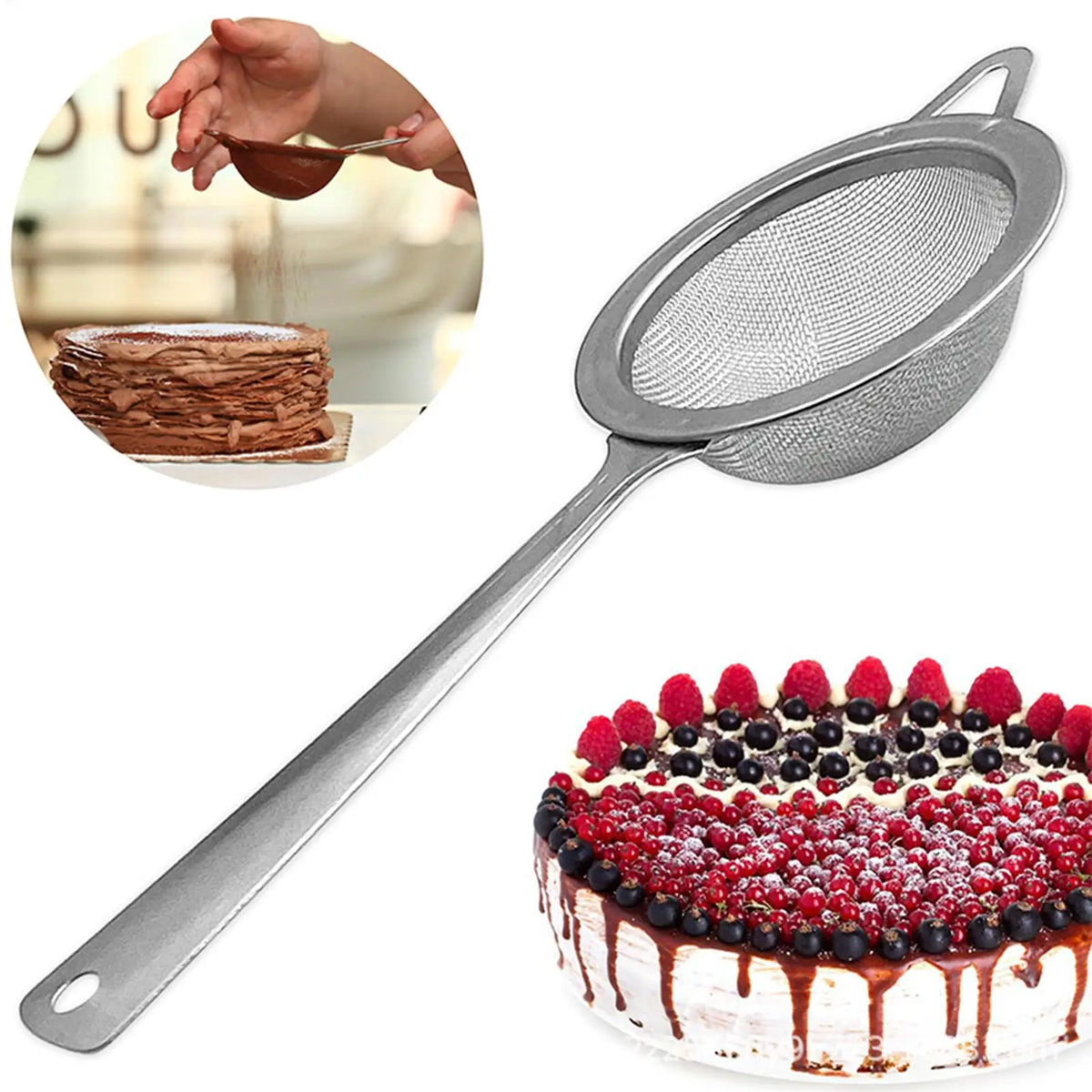 Flour Duster Baking Stainless Steel Even Dispensing Powdered Sugar