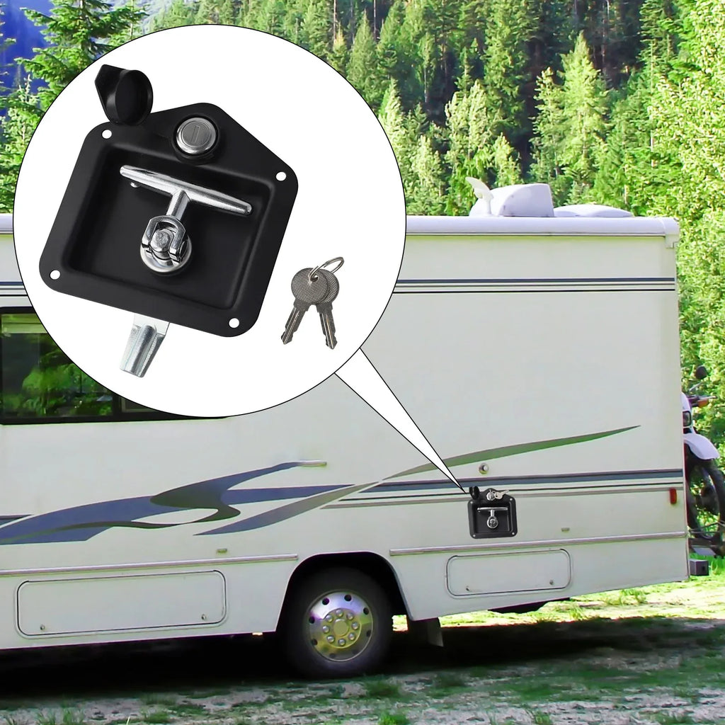 Stainless Steel T-Handle Lock for Truck Toolbox & Trailer