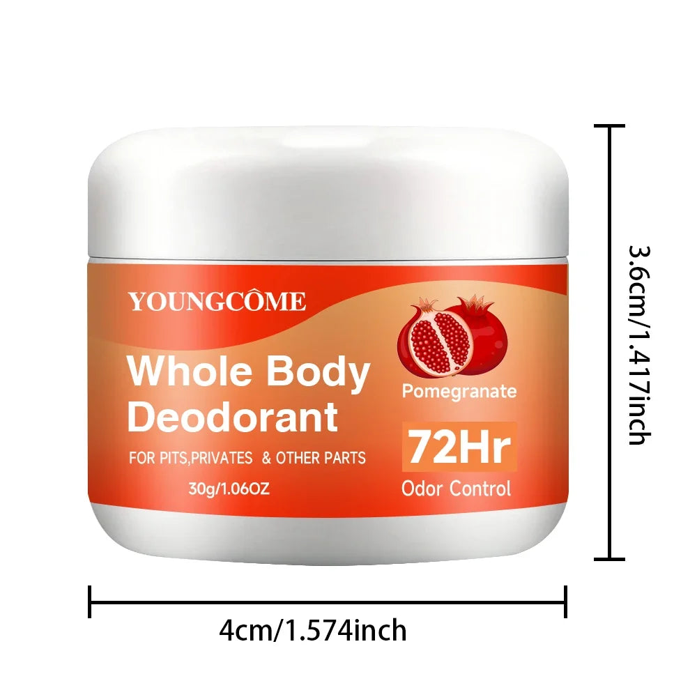 YOUNGCOME 72-Hour Body Deodorant & Antiperspirant Stick
