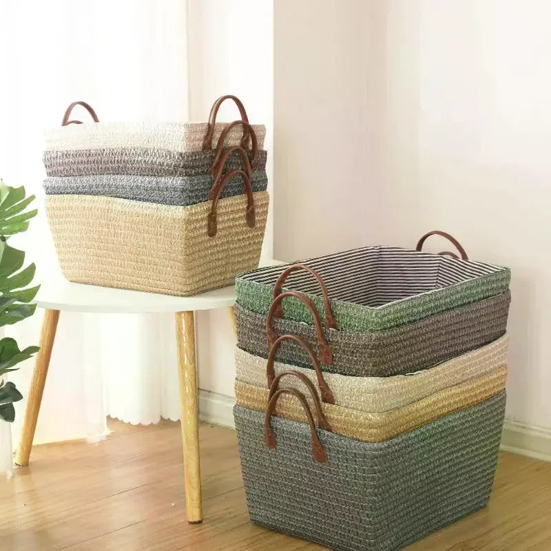 Household Japanese-style Foldable Rattan-like Woven Dirty Clothes