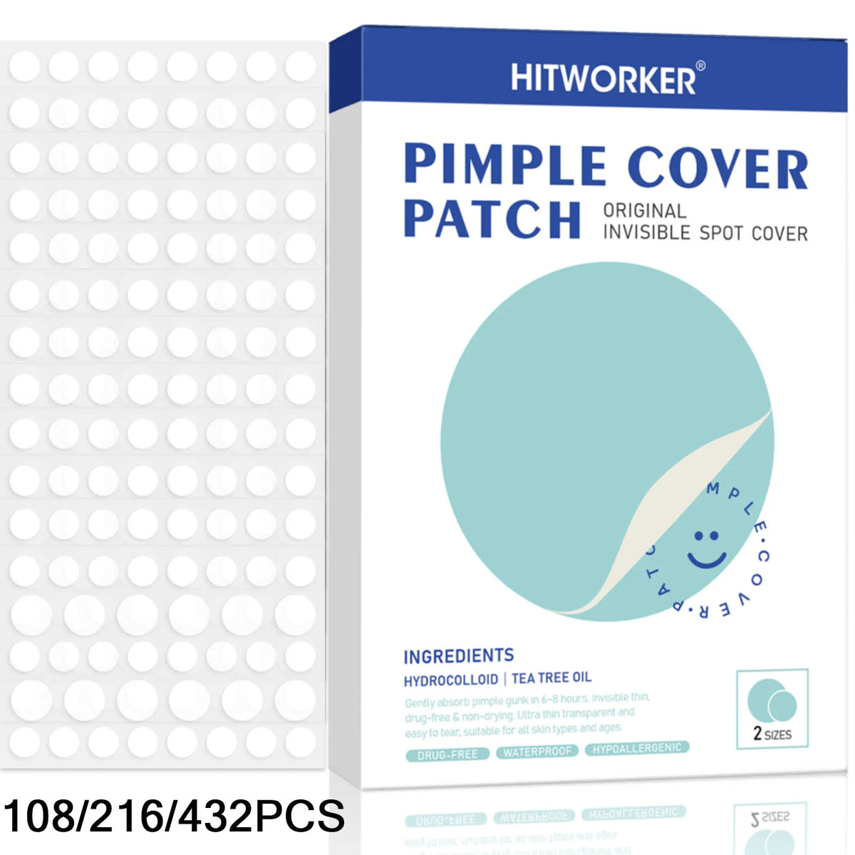 Hydrocolloid Acne Patches Bulk Pack | 108–432 Count