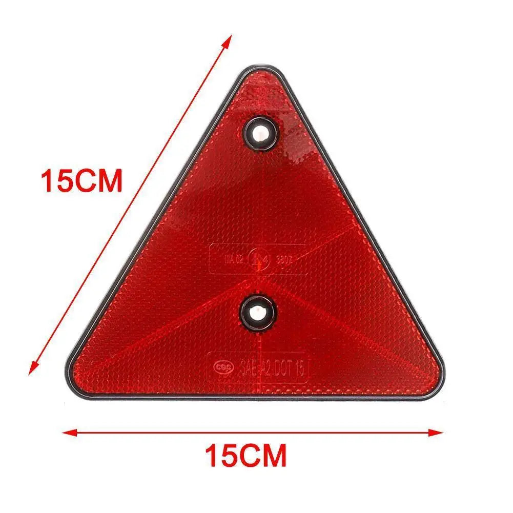Red Triangle Rear Reflector – ECE Safety Warning Trailer & Bike