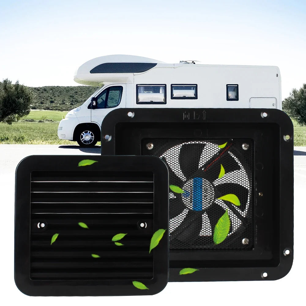 RV Fridge Vent Fan 12V – Silent Caravan Exhaust Ventilation