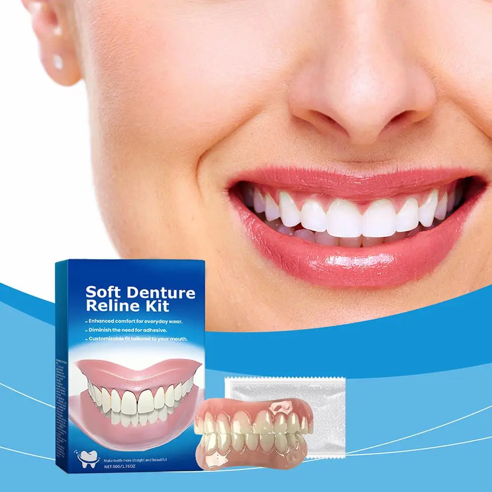 Soft Silicone Denture Reline Kit – Upper & Lower | Men & Women