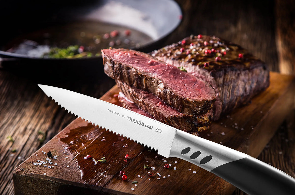 6-Piece Serrated Steak Knife Set – German Stainless Steel