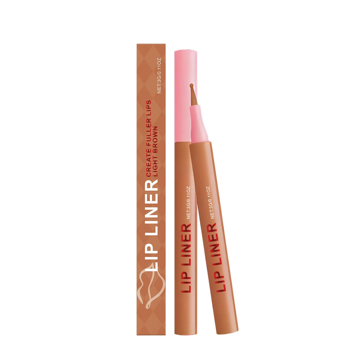 Light Brown Waterproof Lip Liner – Natural, Long-Lasting