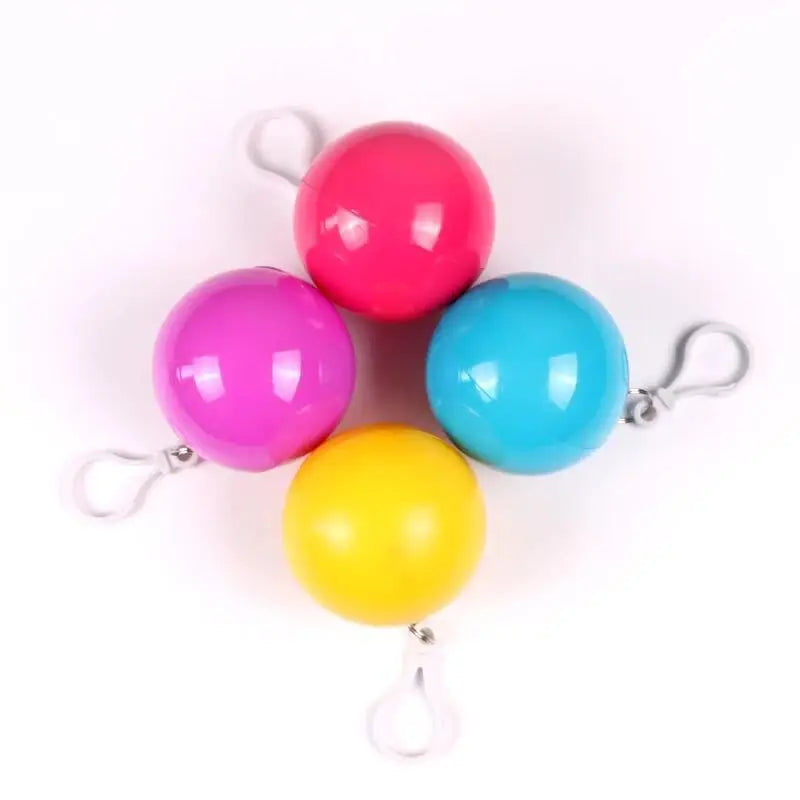 Portable Disposable Raincoat Keychain Ball | Travel Poncho