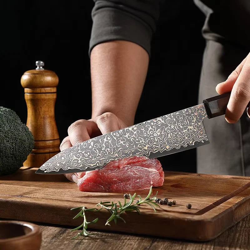Damascus Steel Chef Knife – Ergonomic Wood Handle | TWK-D35