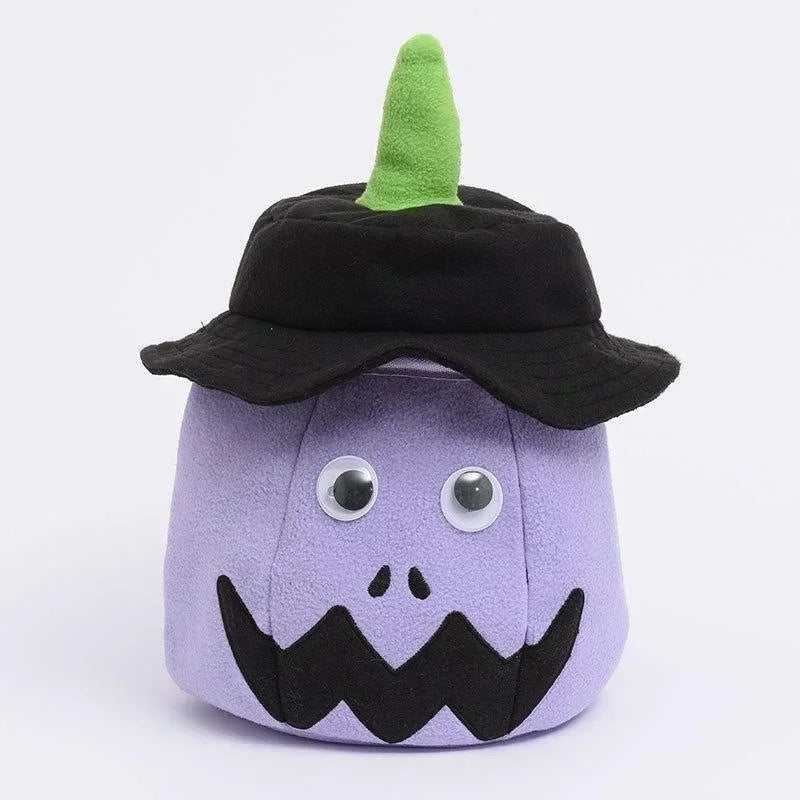 Halloween LED Glowing Pumpkin Bucket Lantern Hat Ghost Festival Party
