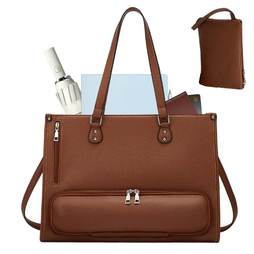 Women's Laptop Tote Bag with Insulated Lunch Compartment