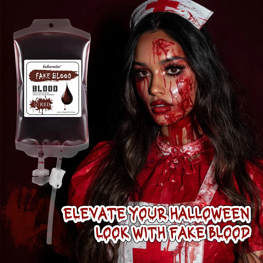 Halloween Blood Makeup Realistic Washable Fake Zombie Monster Clothes