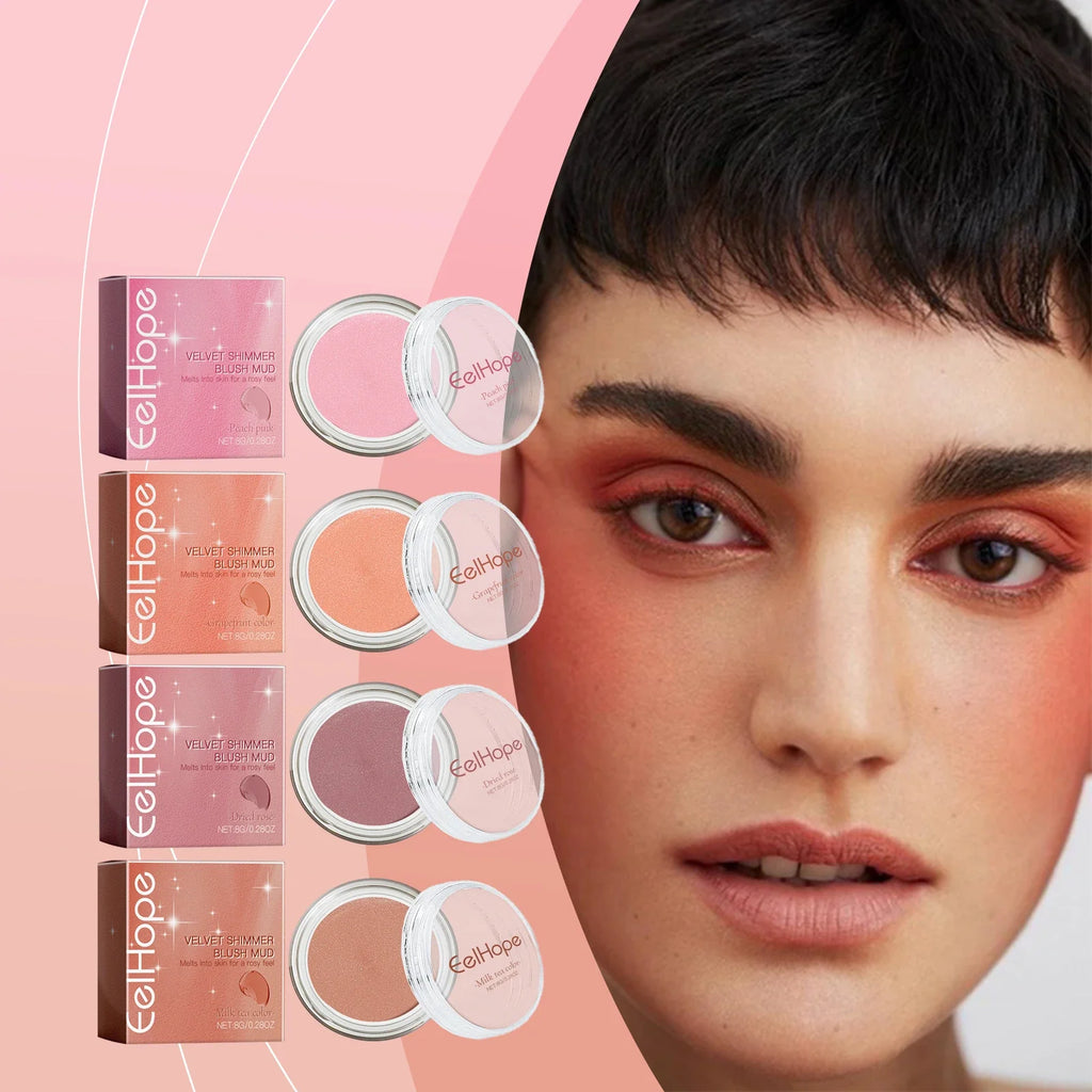 EELHOPE Velvet Shimmer Blush Mud – Cream Cheek Color Makeup