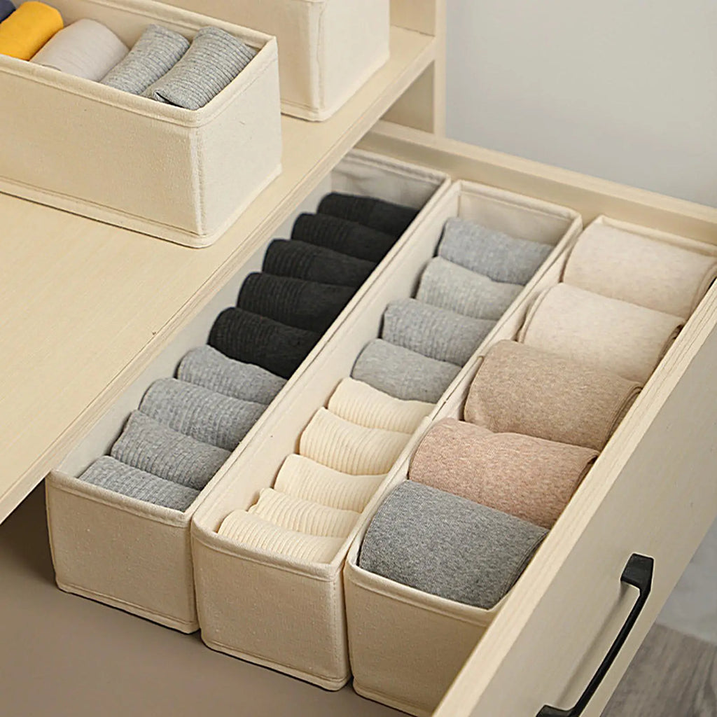 Long Storage Container Bin Space-saving Foldable Fabric Bins Durable