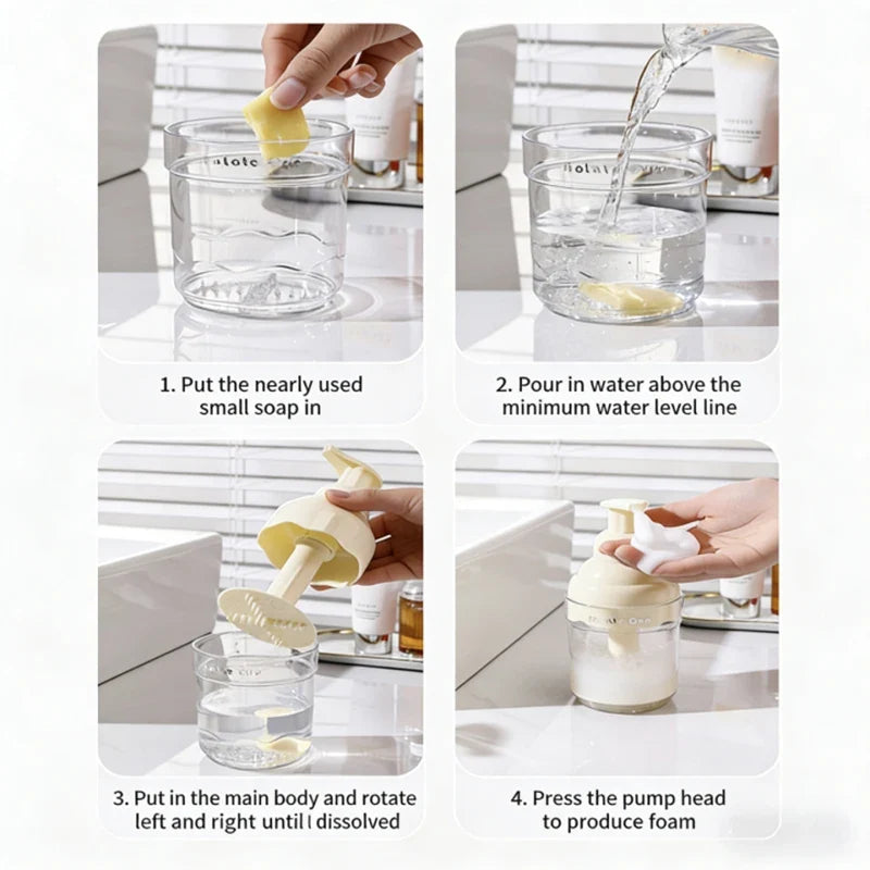 Manual Foaming Pump Bottle – Soap, Cleanser & Shower Gel