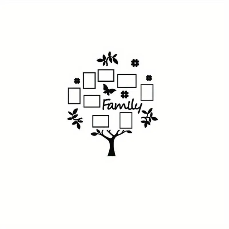 3D Tree Wall Sticker with Acrylic Photo Frames | Home Decor