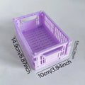 Collapsible Crate Plastic Folding Storage Box Basket Utility Cosmetic