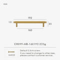 Solid Brass Linear T-Bar Cabinet Handle & Drawer Pull | Multi-Size