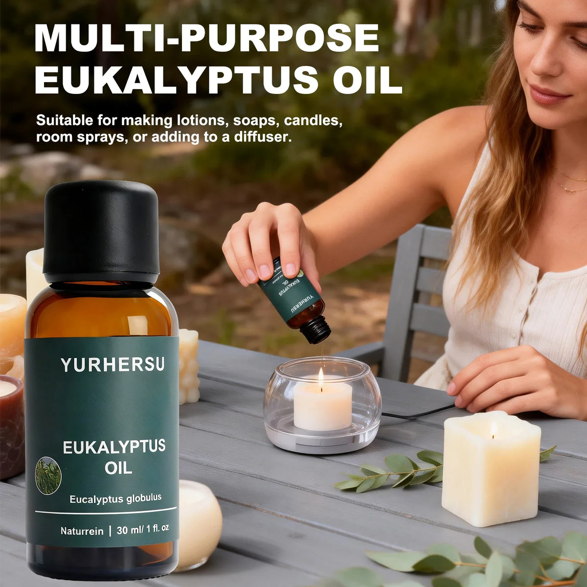 100% Pure Eucalyptus Essential Oil 30ml – Diffuser & Skin Care