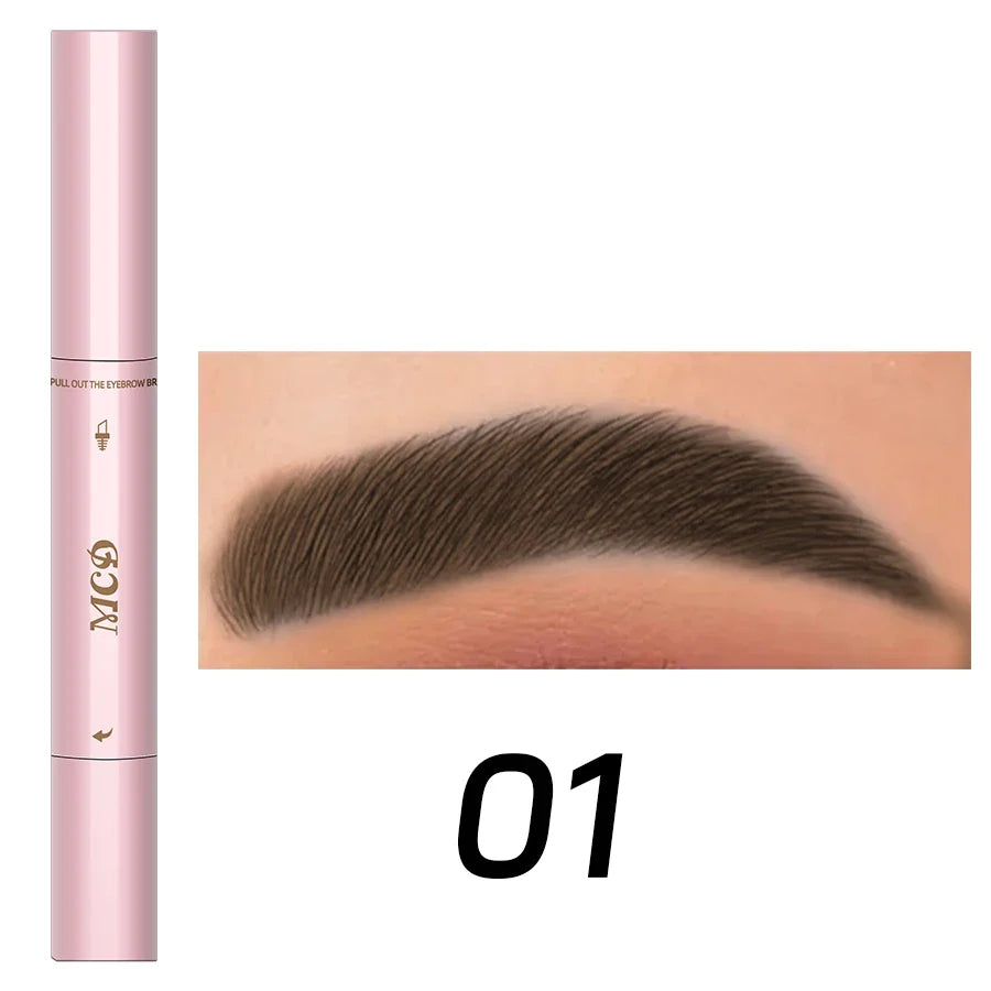 MCD 2-in-1 Waterproof Eyebrow Pencil & Brush Set – 3 Shades