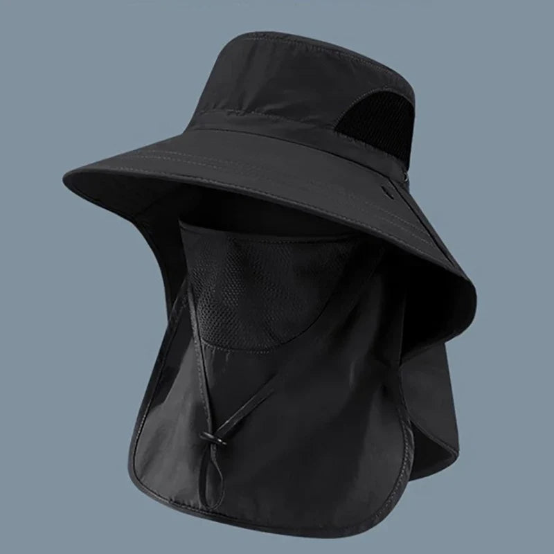 UV Sun Hat with Neck Flap – Outdoor Fishing Bucket Cap