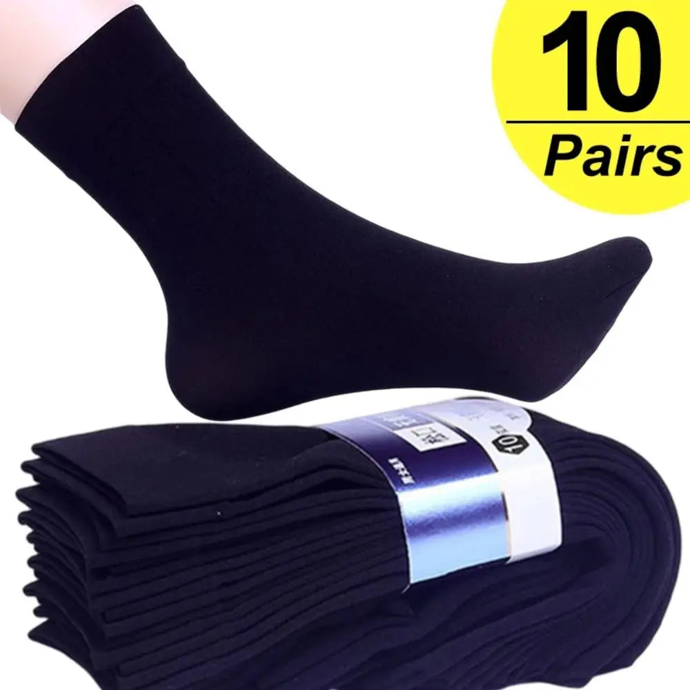 10 Pairs Men's Bamboo Fiber Ankle Socks – Ultra-Thin Breathable