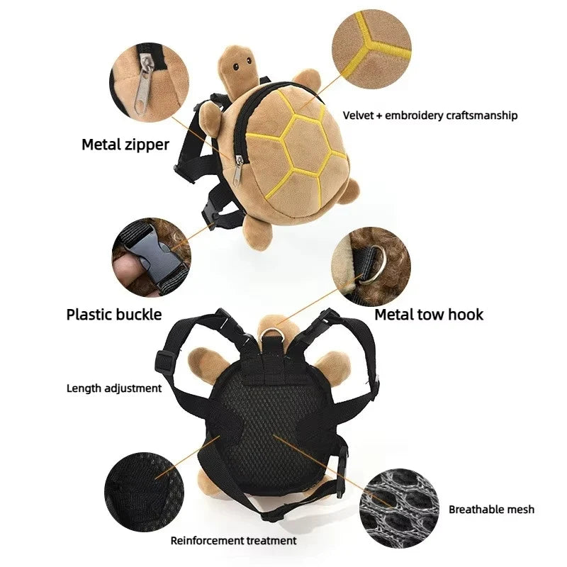Turtle Pet Backpack with Leash – Small & Medium Dogs & Cats