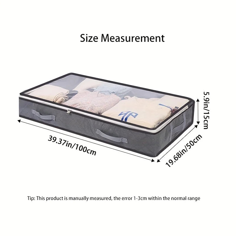 Dustproof Under-Bed Storage Box with Reinforced Handles