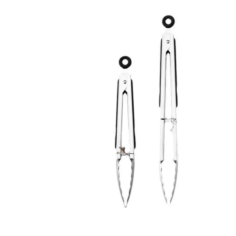 Stainless Steel BBQ Tongs – Anti-Scald Food Gripper 9 Inch