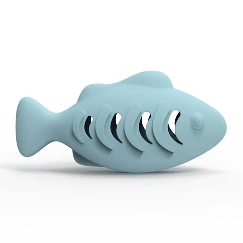 Silicone Fish Cat Toy – Treat Dispenser & Catnip Stuffer