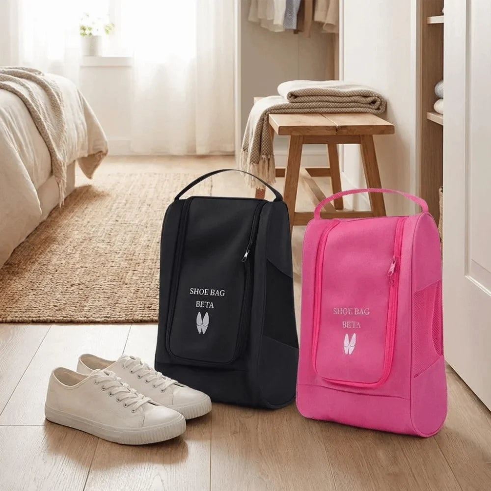 Oxford Cloth Shoe Bag – Breathable Dustproof Zipper Tote