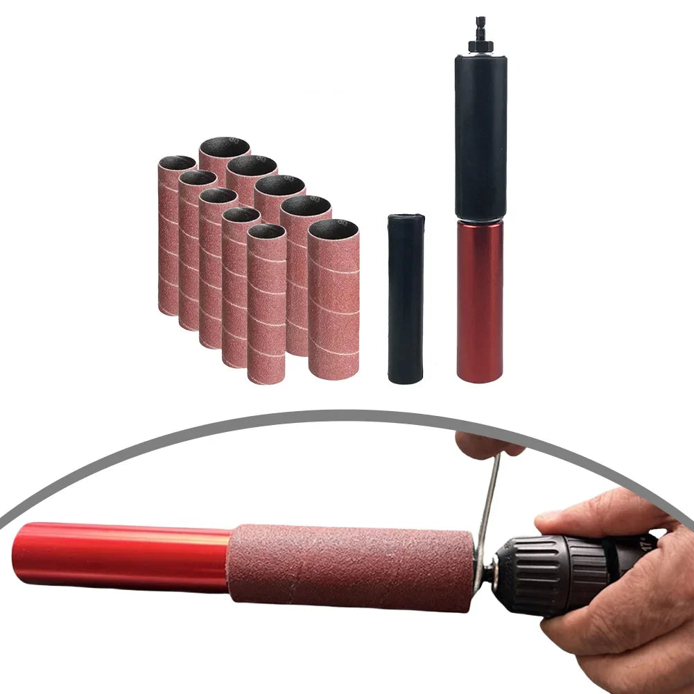 Rubber Drum Sanding Kit for Drills – Wood Metal Glass Stone