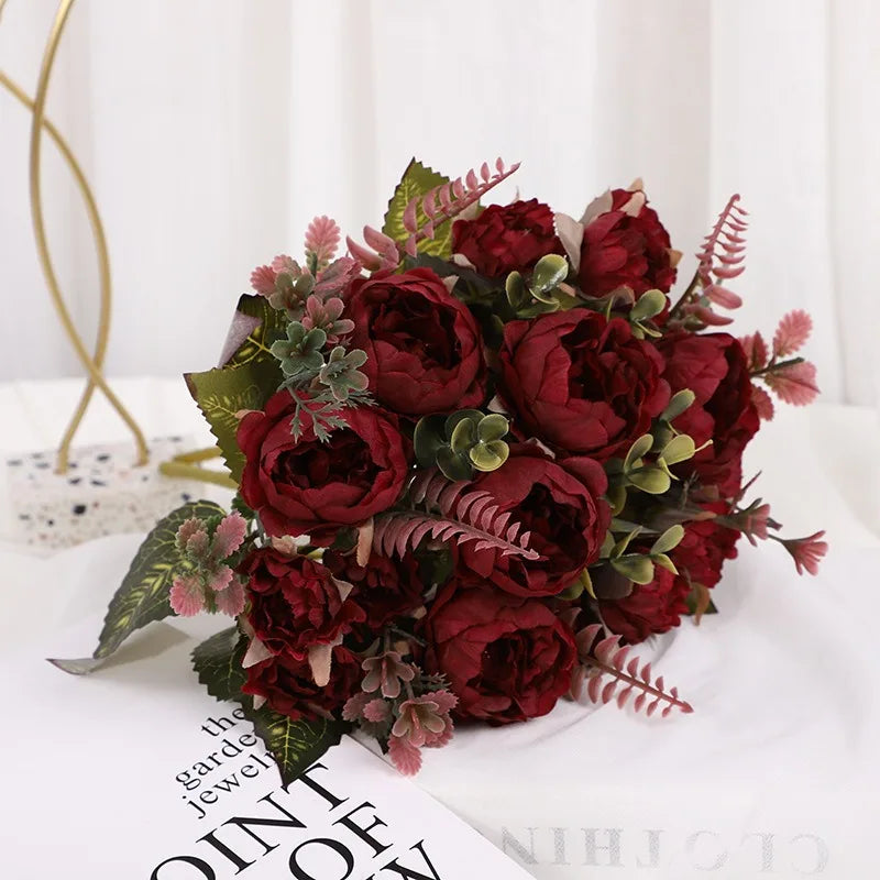Fleurs Artificielles Pivoine Ronghua D Coration Maison Mariage