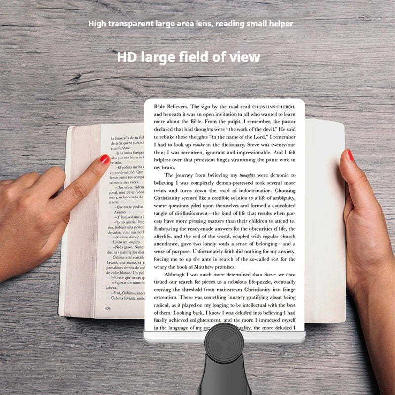Hanging Neck Full Page Magnifying Glass 180x120mm Acrylic