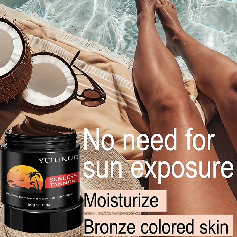 YUITIKUE Natural Sunless Tanning Cream – Self-Tanner 80g