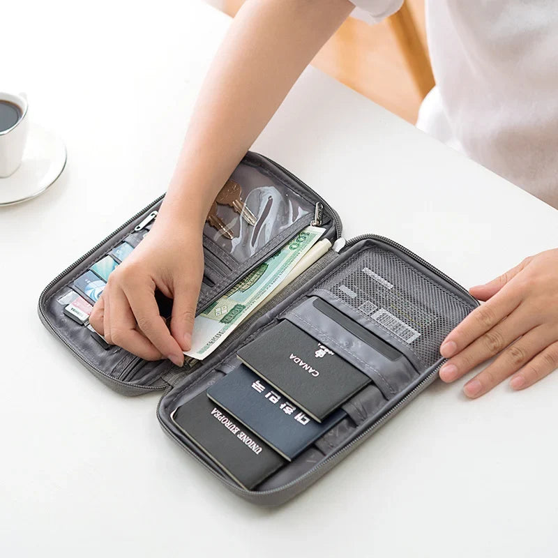 Travel Document Organizer Waterproof Passport Holder RFID Blocking