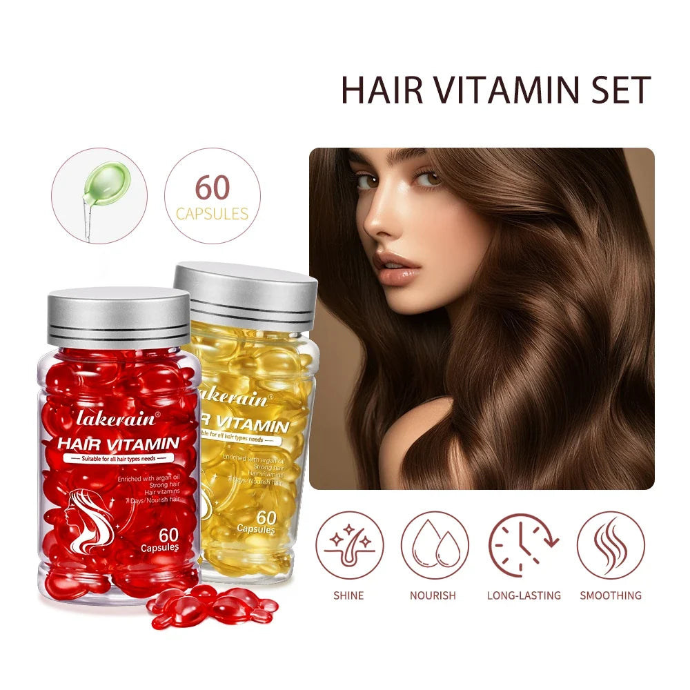 Argan Oil Hair Serum Capsules – Nourishing Keratin Treatment