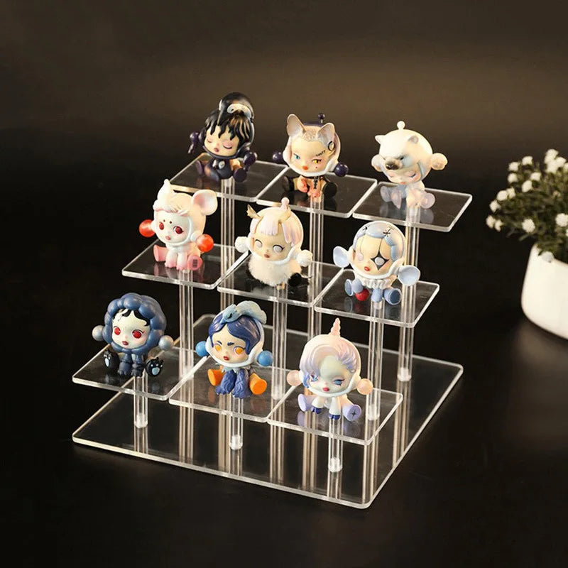 Acrylic Tiered Display Rack for Lipstick, Makeup & Figurines