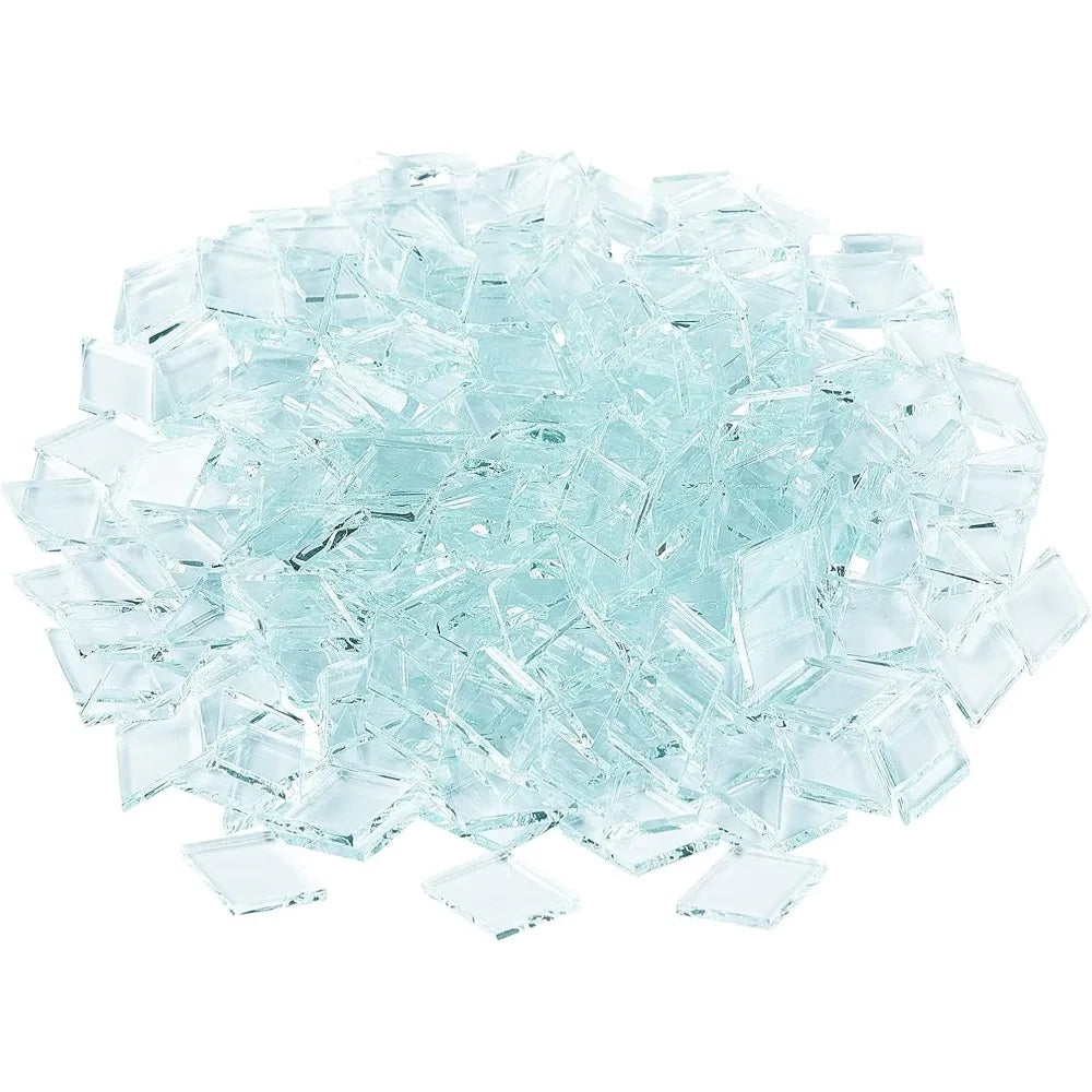 330 PCS Clear Diamond Glass Mosaic Tiles – Crystal Rhombus Craft