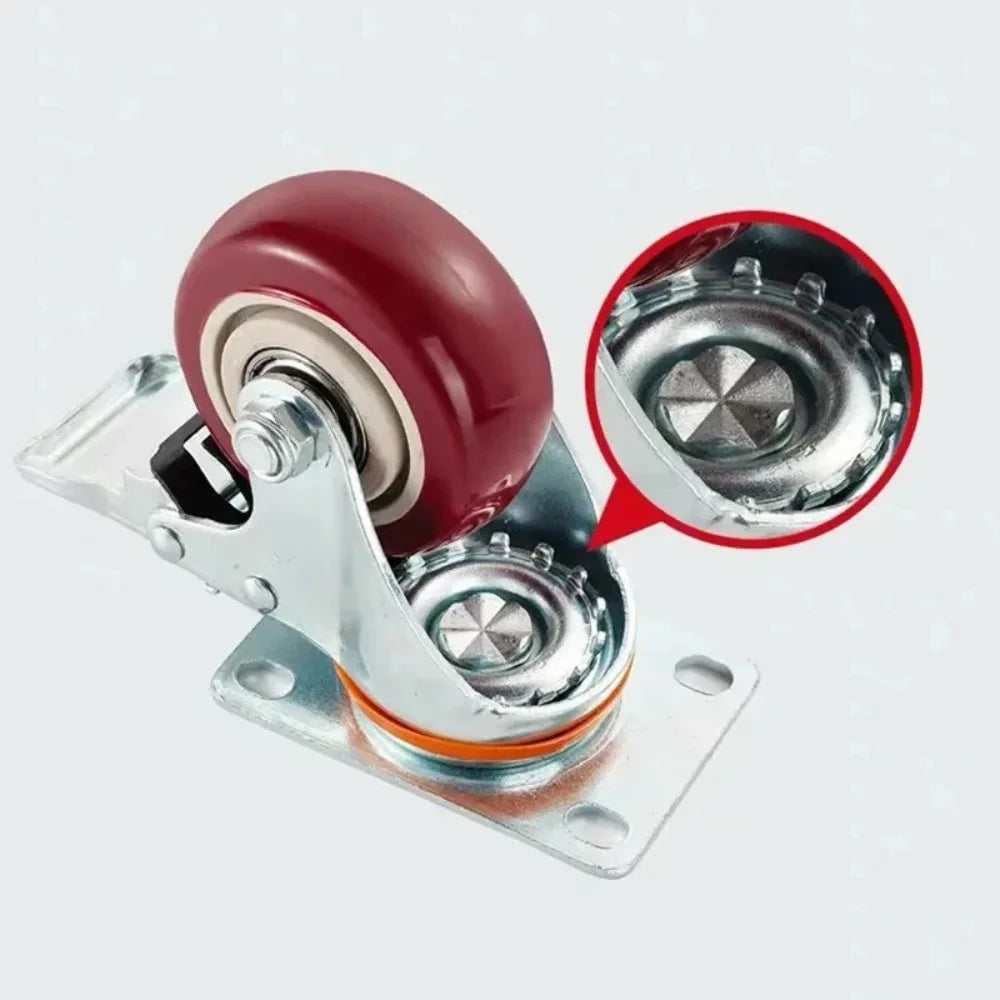 3-Inch Heavy-Duty Swivel Casters with Silent Brake | 2 or 4 Pk