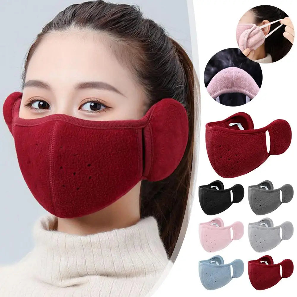 Winter Fleece Earmuffs & Windproof Face Mask – Unisex 1/2/3 Pcs